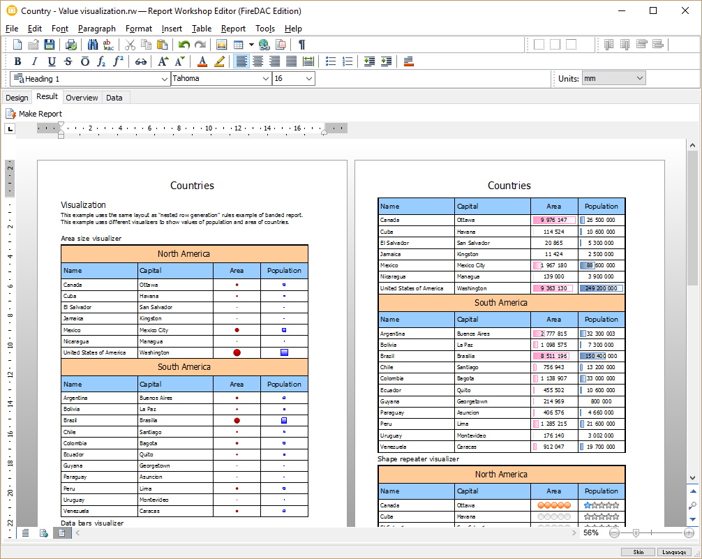 Diseño de informes en modo WYSIWYG, usando ReportWorkshop y ScaleRichView